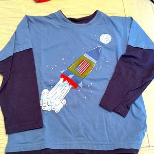 GUC Boy’s long sleeve rocket ship tee